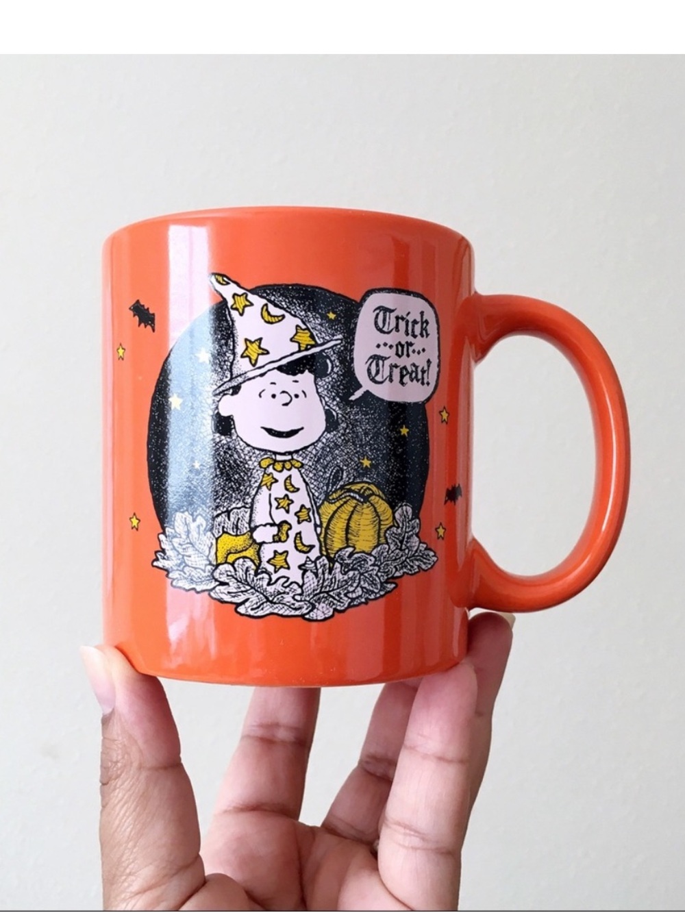 Peanuts Lucy Trick or Treat Orange Halloween Character Ceramic Coffee Mug